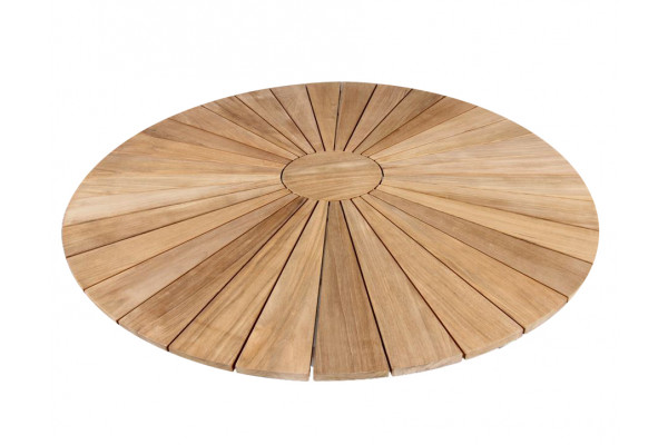 DaneLine Eva Teak Havebord - Ø130 cm - Hvid