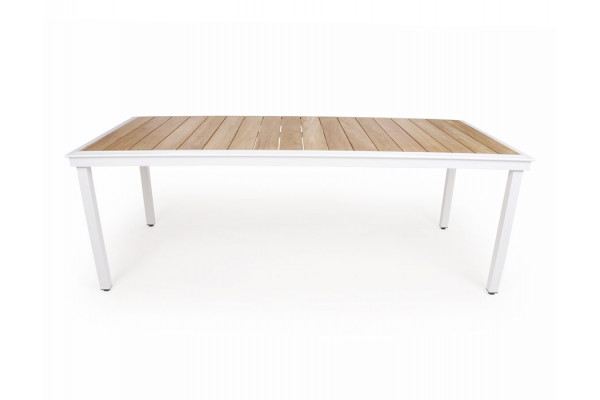 DaneLine Eva Teak Havemøbelsæt - 102x219 cm - Hvid