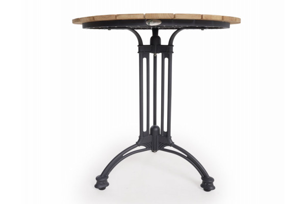 DaneLine Eva Teak Cafébord - Ø70 cm - Grå