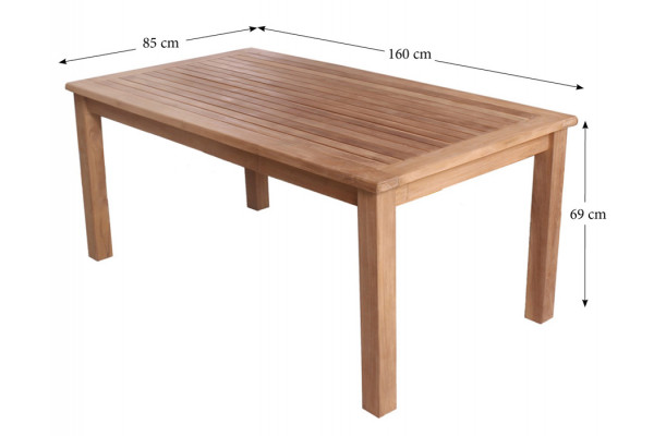 Colorado Teak Diningbord - 85x160 cm