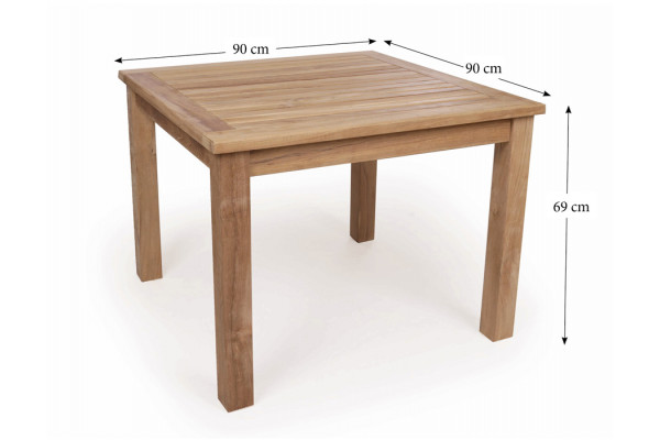 Colorado Teak Diningbord - 90x90 cm