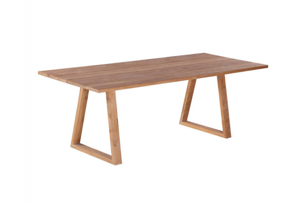 Milo Plankebord 100x240 cm - m/bordben i teak -...