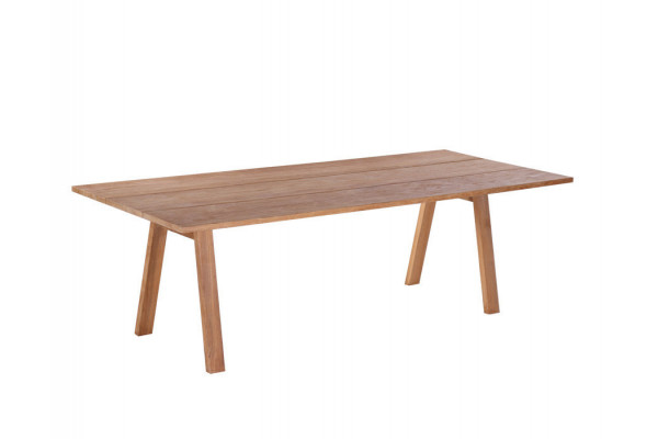 Mako Plankebord 90x200 cm - m/bordben i teak -...