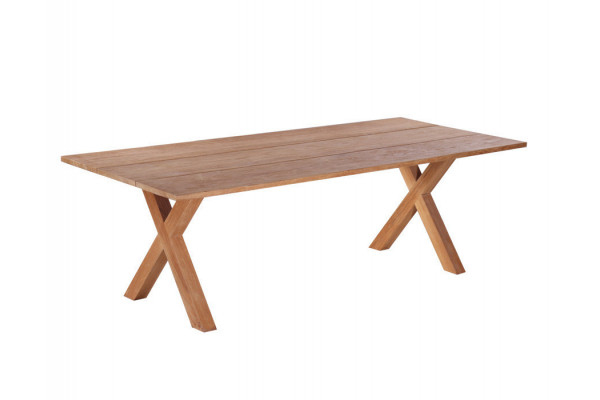 Mako Plankebord 90x200 cm - m/bordben i teak -...