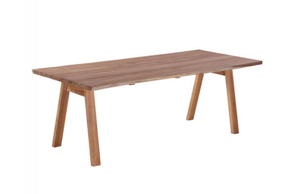 Mona Plankebord 100x240 cm - m/bordben i teak -...