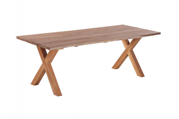 Mona Plankebord 90x200 cm - m/bordben i teak -...