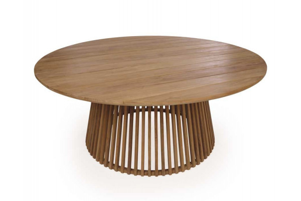Luna Tonka Teak havemøbelsæt m/6 stole - Ø180 cm