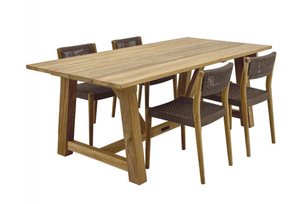 Hercules Alana Teak Havemøbelsæt - 100x200 cm