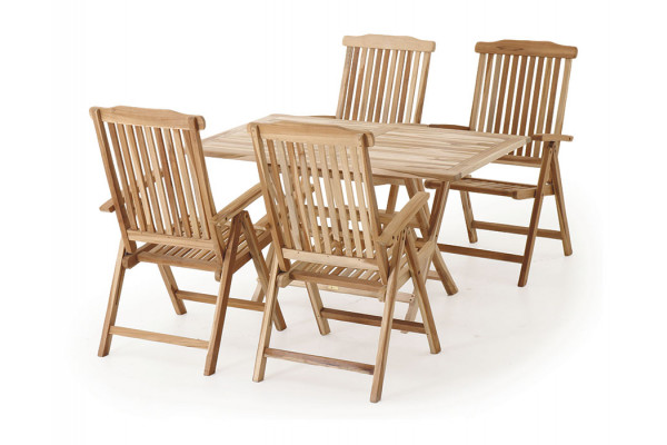 Køln Granada Teak Havemøbelsæt - 85x135 cm