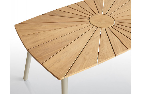 DaneLine Eva Teak Ovalt Havebord - 90x160 cm -...