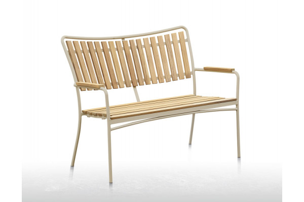 DaneLine Eva Teak Havebænk - Latte