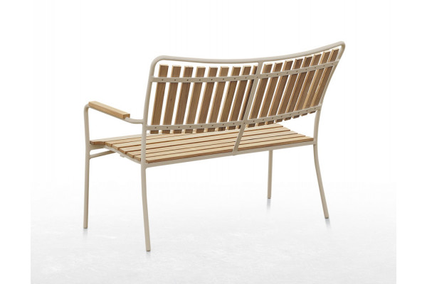 DaneLine Eva Teak Havebænk - Latte