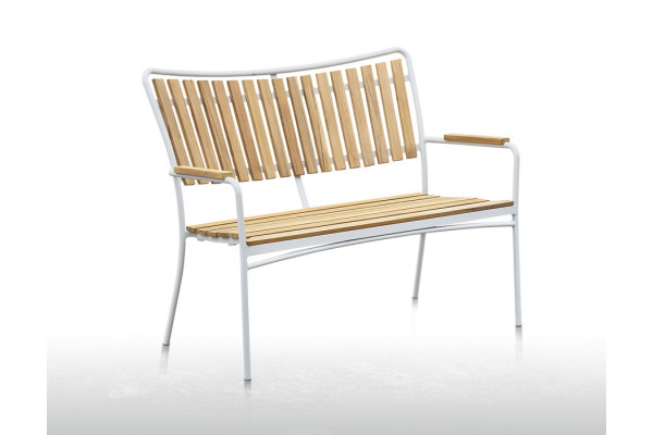 DaneLine Eva Teak Havebænk - Hvid