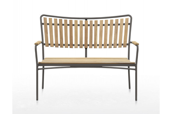 DaneLine Eva Teak Havebænk - Grå