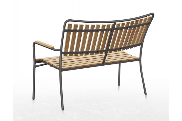 DaneLine Eva Teak Havebænk - Grå