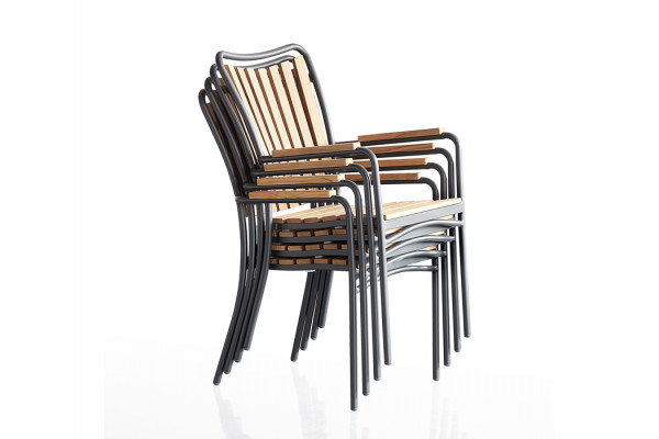 DaneLine Eva Teak Havemøbelsæt m/4 stole -...