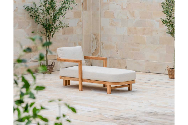 Las Vegas Teak Chaiselong