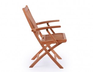 Mia Teak foldestol m/armlæn 2