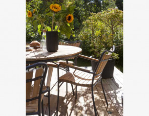 Samsø Havebord - Ø130 cm - Grå 2