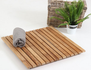 Bademåtte - Teak - 50 x 50 cm 2